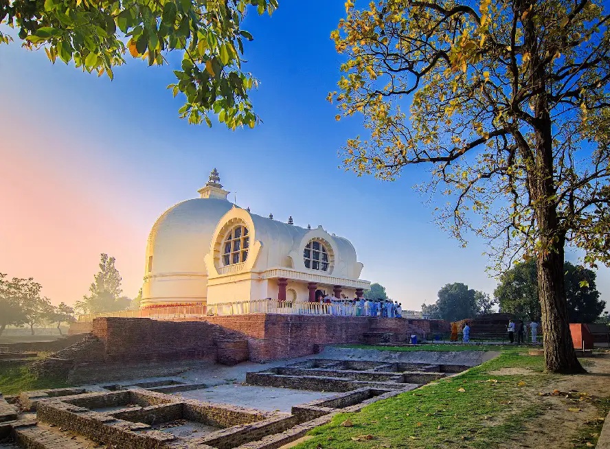 Kushinagar Stupa near Valmiki Tiger Reserve